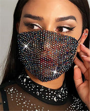 2022 Sexy Crystal Face Mask Rhinestones Fashion Costume Jewelry For Women Glitter Mouth Mask For Masquerade Party Nightclub