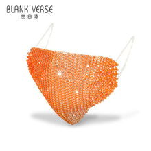 2022 Sexy Crystal Face Mask Rhinestones Fashion Costume Jewelry For Women Glitter Mouth Mask For Masquerade Party Nightclub