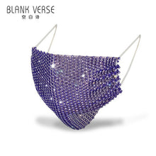 2022 Sexy Crystal Face Mask Rhinestones Fashion Costume Jewelry For Women Glitter Mouth Mask For Masquerade Party Nightclub