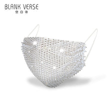 2022 Sexy Crystal Face Mask Rhinestones Fashion Costume Jewelry For Women Glitter Mouth Mask For Masquerade Party Nightclub